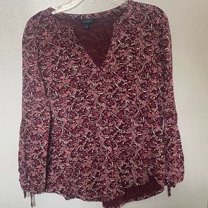 Lucky Brand women”s medium mauve 3/4 length sleeve blouse